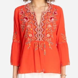 JOHNNY WAS Embroidered Top